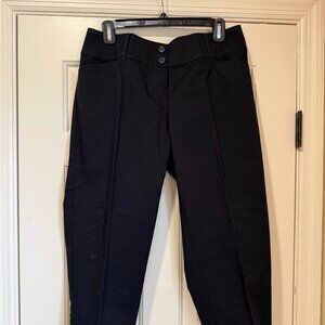 Ann Taylor Loft Outlet Black Curvy Crop Capri Pants